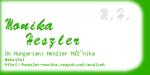 monika heszler business card